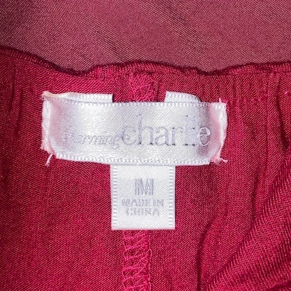Charming Charlie Size Medium red and white striped  cami dress great condition
